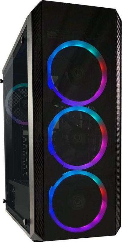 Kasë LC-Power 703B Quad-Luxx Chassis (LC-703B-ON), e zezë