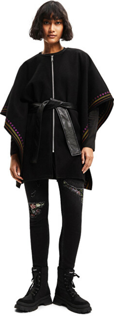 Pelerinë Desigual Donna 22WAIA38, e zezë