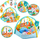 Tapet lojrash MULTI Educational Mat, me hark lojrash, me 30 topa, shumëngjyrësh