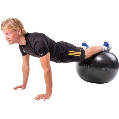 Top palestrash Pure2Improve Gym Ball, 65 cm, me pompë, i zi