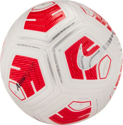 Top futbolli Nike Strike Team J 290 Jr CU8062 100, 290 g, për kalamaj, i bardhë me të kuqe