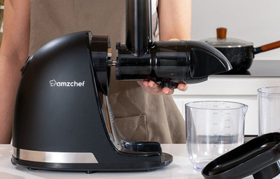 Shtrydhëse lëngjesh AMZCHEF 1501-BK-SM, 80 rpm, e zezë