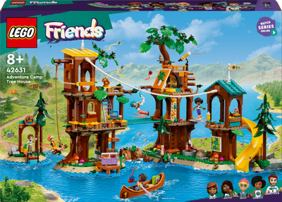 Set lodrash LEGO Friends Adventure Camp Tree House 42631, 5 mini-dolla, 8+, shumëngjyrësh