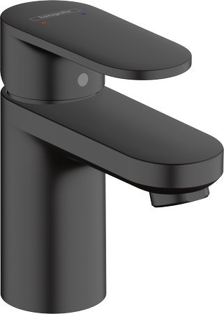 Rubinet lavamani Hansgrohe Vernis, njëlevësh, me shkarkues, i zi mat