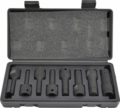 Сет инбус клучеви Аwtools Black Line, 8 парчиња, со шестаголна утичница, црна боја