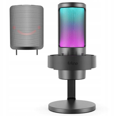 Кондензаторски микрофон Фифајн A8, USB, RGB, црн