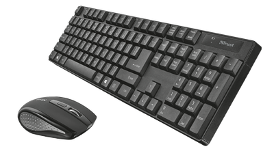 Set tastierë dhe maus Trust Ximo, wireless, i zi