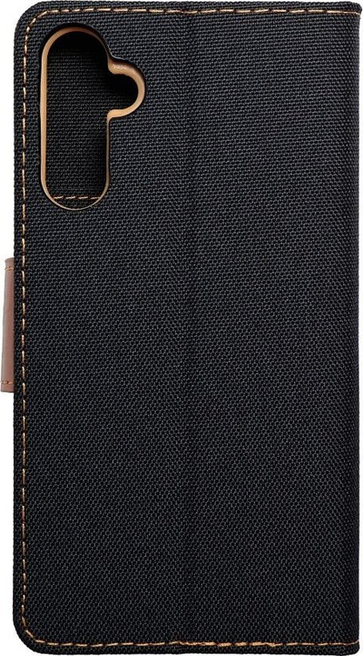 Këllëf libër Canvas për Samsung Galaxy A34 5G, me magnet, me xhepa, i zi