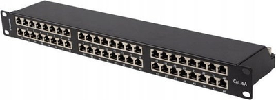 Patch panel Lanberg 48 porta CAT.6a FTP, 1U, rack 19", i zi