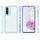 Mbrojtëse telefoni Outer Space për Samsung Galaxy A56, kornizë e butë, pjesë e pasme transparente, blu e çelët