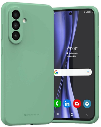 Kapak silikoni Mercury për Samsung Galaxy A36, i butë, jeshil
