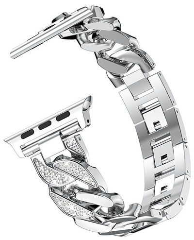 Rrip për orë dore 4wrist Apple watch, 38/40 mm, i argjendtë