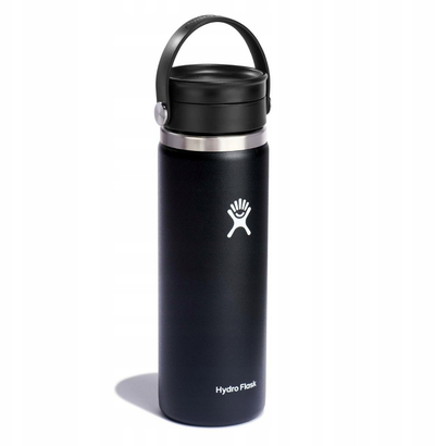 Termus për kafe Hydro Flask 20oz, çelik inoks, me kapak Flex Sip, i zi