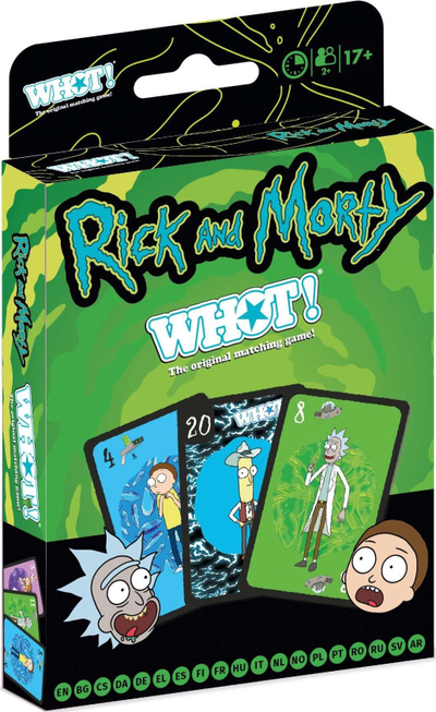 Lojë letra Winning Moves WHOT Rick and Morty, për 2+ lojtarë, 17+