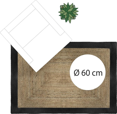Tapet katror Home Decoration, jute 120x170 cm, i zi