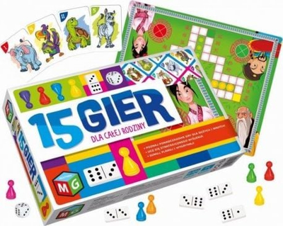Loja tavoline Multigra 15 Games, set me 15 lojëra, për kalamaj 4 vjeç e lart