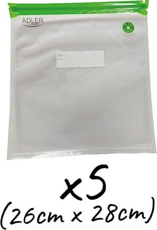 Set qese vakum Adler AD 4514.1, 25 copë, të ripërdorshme, transparente