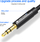 Kabllo splitter audio Vention, 2x 3.5mm në 3.5mm 4-Pole, 0.3m, e zezë