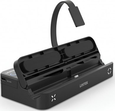 Stacion dokimi Unitek G1002B për Nintendo Switch, HDMI, Ethernet, i zi