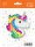 Balon folie Godan Unicorn Head, 61 cm, shumëngjyrësh