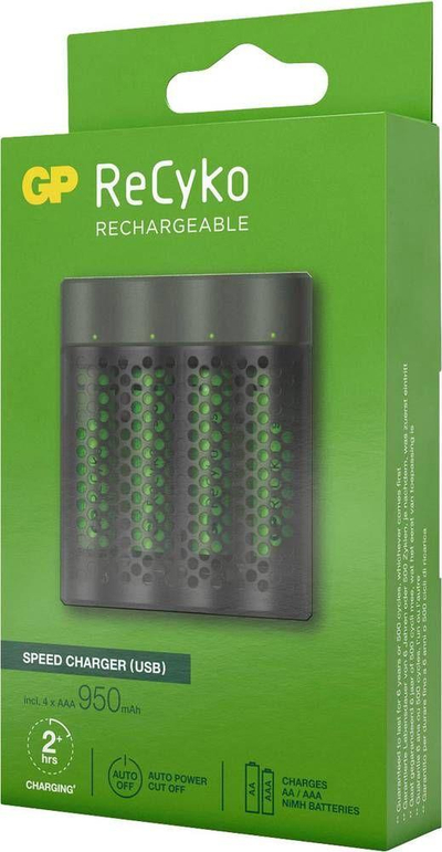 Bateri me karikim GP Batteries M451/100AAAHCE-2WB4, AAA, 950mAh, jeshile