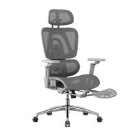 Karrige zyre ergonomike Mark Adler Expert 7.9, me mbajtëse këmbësh, gri