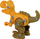 Set lodër LeanToys Dinosaur Tyrannosaurus Rex, DIY me kaçavidë, me vezë, portokalli