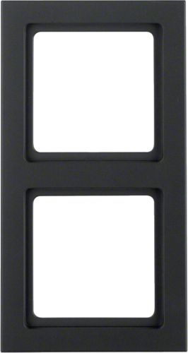 Kuadër i dyfishtë Berker Q.3 Universal, montim vertikal dhe horizontal, anthracite velvet