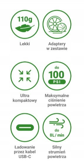 Портабилен компресор Navitel AIR8, 2350 mAh, USB C, црн