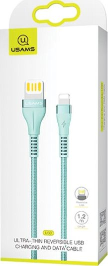 Kabllo Usams, USB-A - Lightning (63781-uniw), 1.2 m, e kaltër