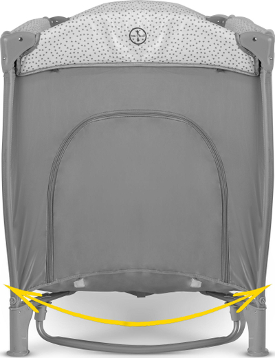 Krevat udhëtimi Ricokids RK-242, 125x65x78cm, me dyshek dhe çantë për ta çu, gri
