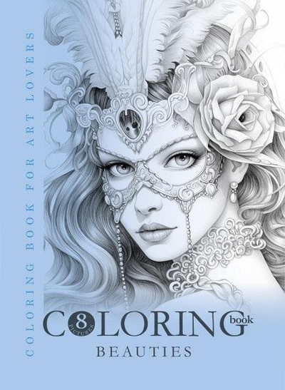 Libër kreativ me figura për ngjyrosje Creative Coloring Book A4 Mask Fresh, format A4, 8 vizatime, me shumë ngjyra