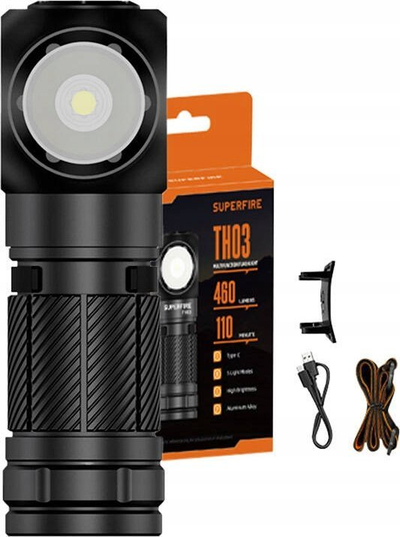 Elektrik dore Superfire TH03, 400 lumen, IP43, i zi