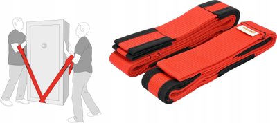 Rrip transporti Vorel Furniture Carrying Straps, set 2 copë, 2.8 m, portokalli