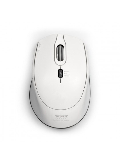 Maus Port Designs 900714, RF Wireless+USB Type-C, i bardhë