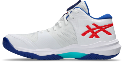 Atlete handbolli Asics Sky Elite FF MT 3 për sallë, të bardha me blu