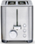 Toaster Caso CAS 1917 T2, 2 vrima, çelik inox, ngjyrë argjendi