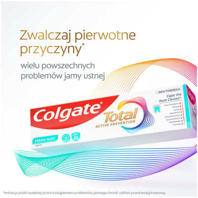 Pasta dhëmbësh Colgate Total Active Fresh Mint, 75 ml, freski mente