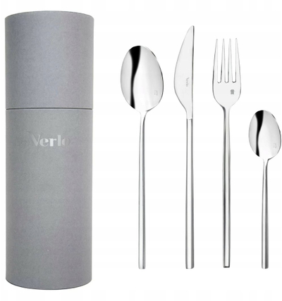 Set lugë pirun Verlo Cado, 24 copë, me tub, argjendi