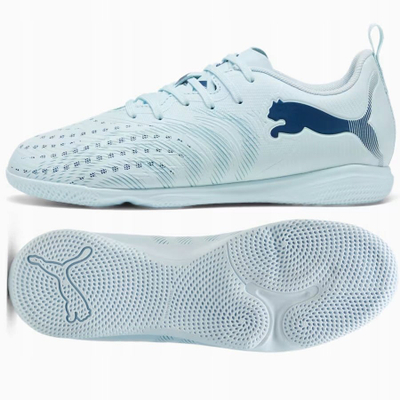 Këpucë futbolli për sallë Puma Future 9 Play It Jr, për kalamaj, nr 38, blu e çelët