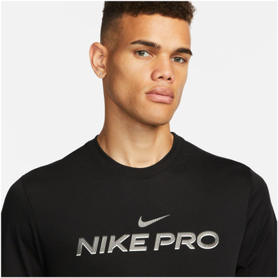 Спортска блуза Nike Pro Dri FIT за мажи, памук полиестер, црна