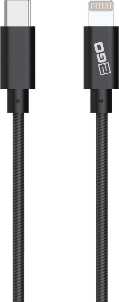 Kabllo Lightning 2GO 797162, 1 m, USB C, e zezë