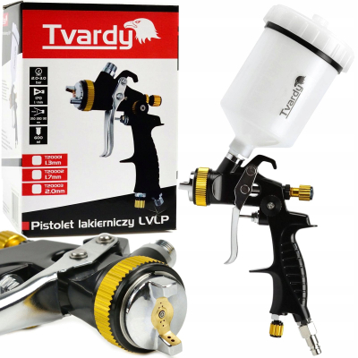 Pistoletë boje TVARDY T20001, gryka 1.3mm LVLP, enë 600ml