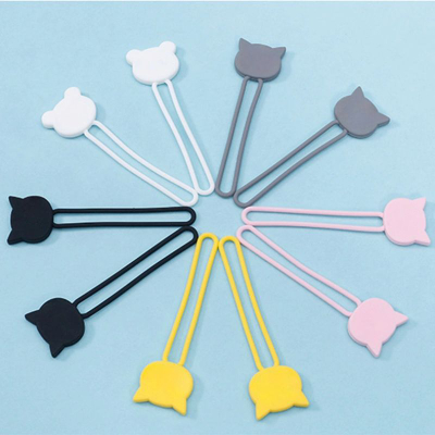 Mbajtës kabllosh Hurtel Silicone Cable Winder, silikoni, mini, i zi