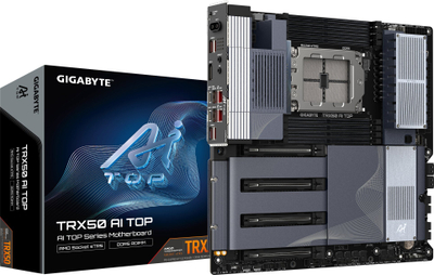 Pllakë amë Gigabyte TRX50 AI TOP-2B, DDR5, Wi-Fi 7, 10 Gb, e zezë