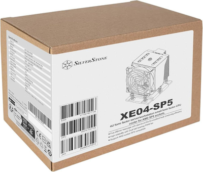 Ладилник за процесор СилверСтоун XE04 SP5B, 4U, за АМД приклучок SP5, црн