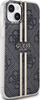 Mbrojtëse telefoni Guess IML 4G Gold Stripe për iPhone 15 14 13, 6.1", e zezë