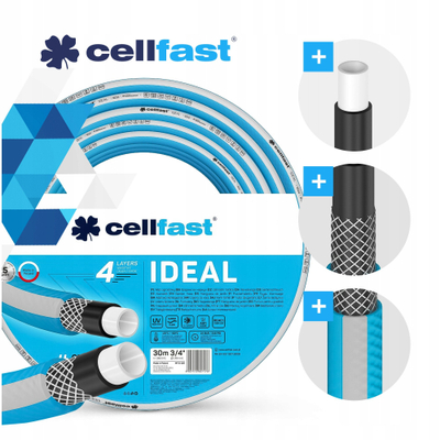 Set karrocë me zorrë kopshti Cellfast Discover Ideal, 30m 3/4", me konektorë Ergo