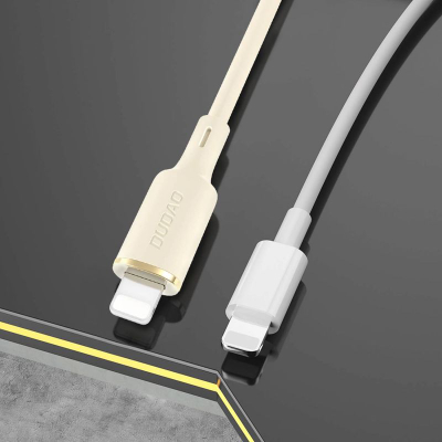 Kabllo karikimi Dudao L7SL USB-A në Lightning, 5A, 1m, bezhë