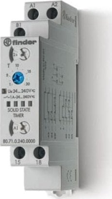 Relè kohor Finder 80.71, multifunksional, 24-240V AC/DC, modular